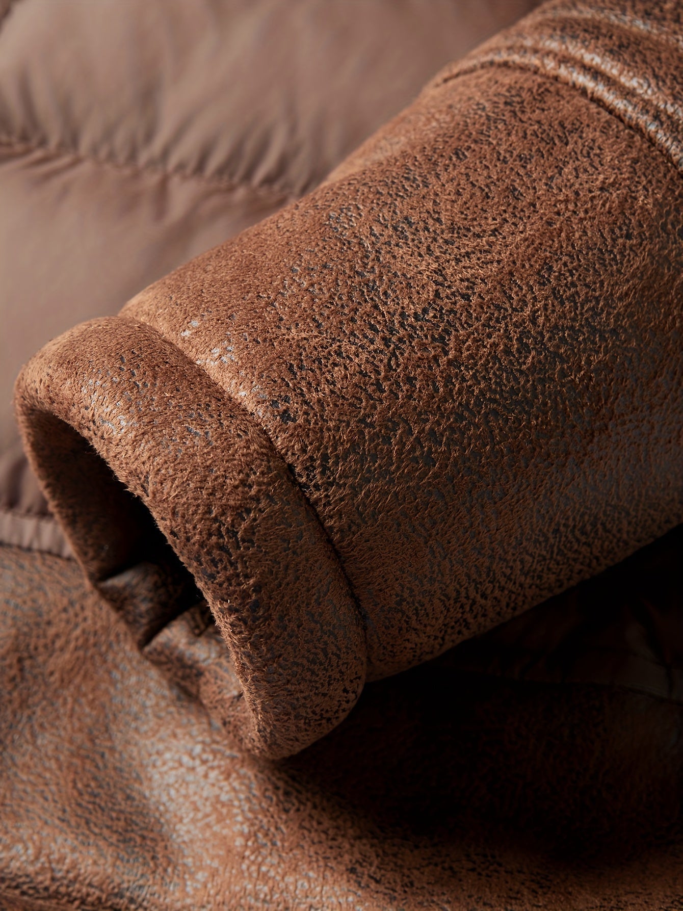 Men’s Quilted Winter Jacket with Fur Trim Collar