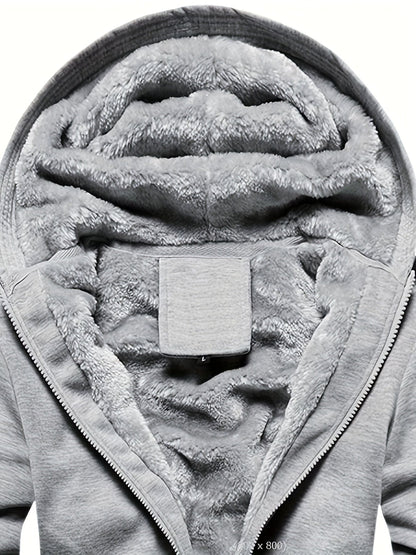 Winter Warm Fleece Jacket with Hood - Dario