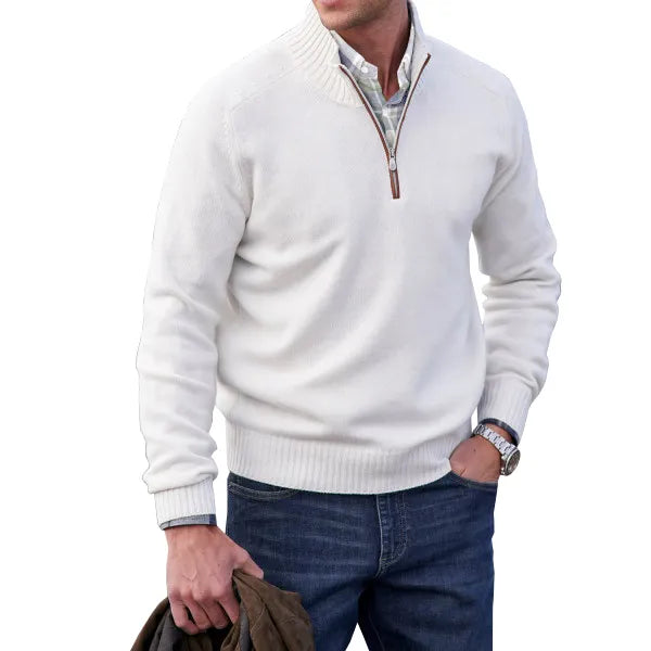 Men’s Quarter Zip Pullover with Shoulder Seams