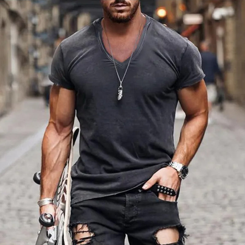 Slim Fit Breathable Mens Summer Tee