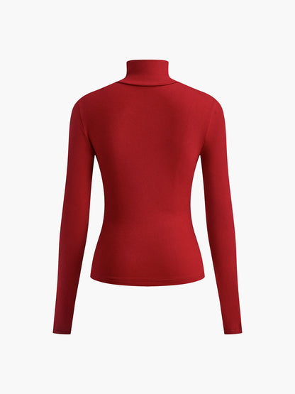 Women's Button Turtleneck - Aurora