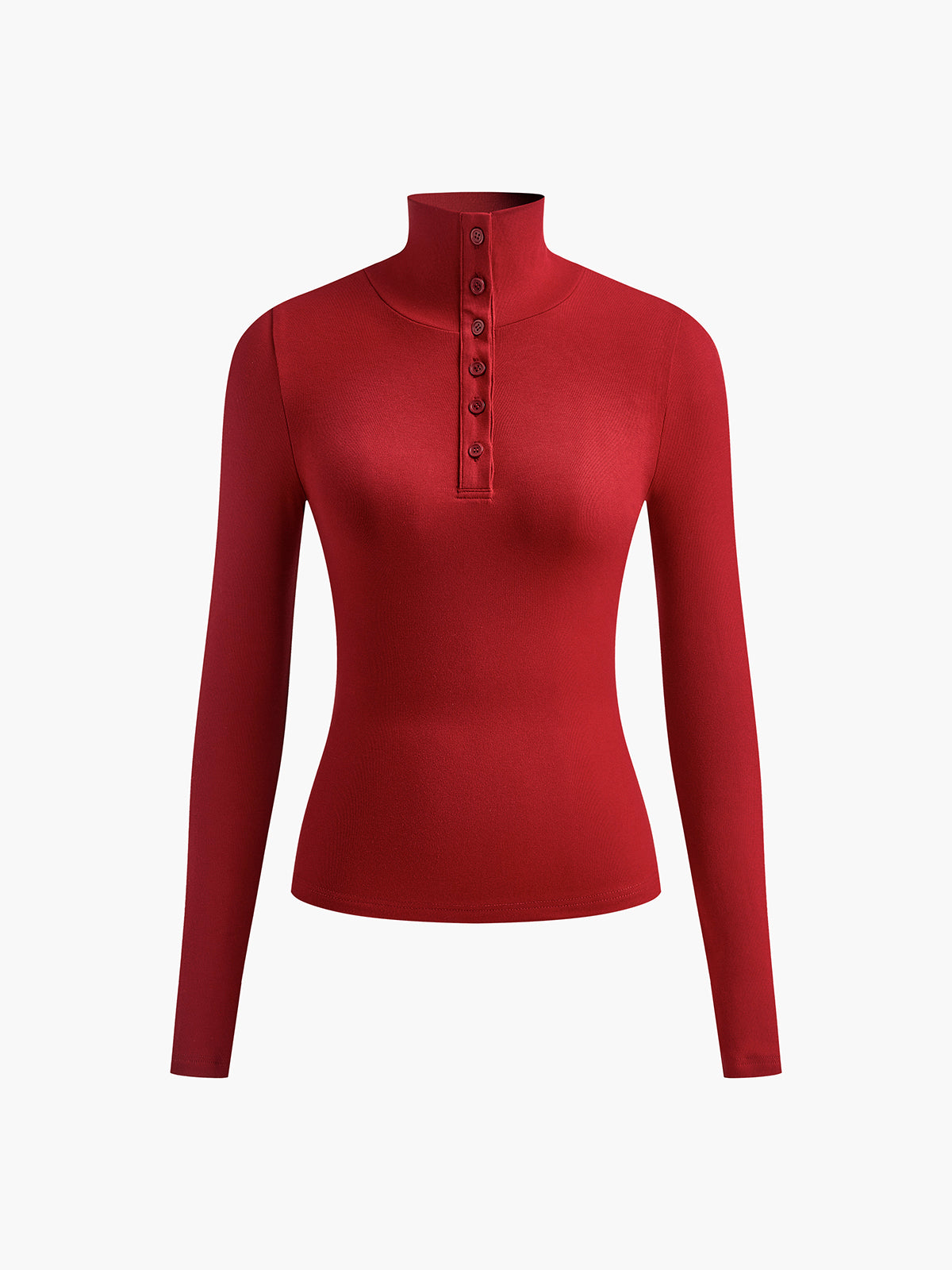 Women's Button Turtleneck - Aurora