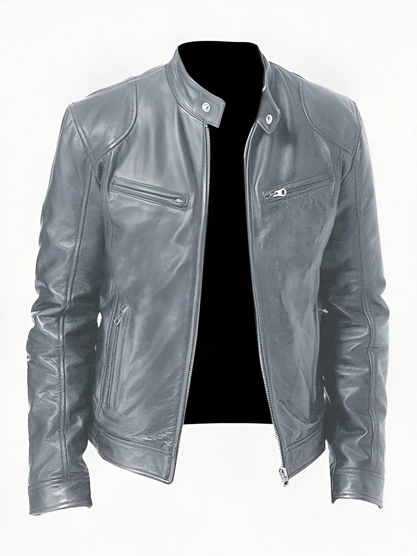 Stephan – Black Leather Jacket for Men - Stylish & Durable | Casual Wear