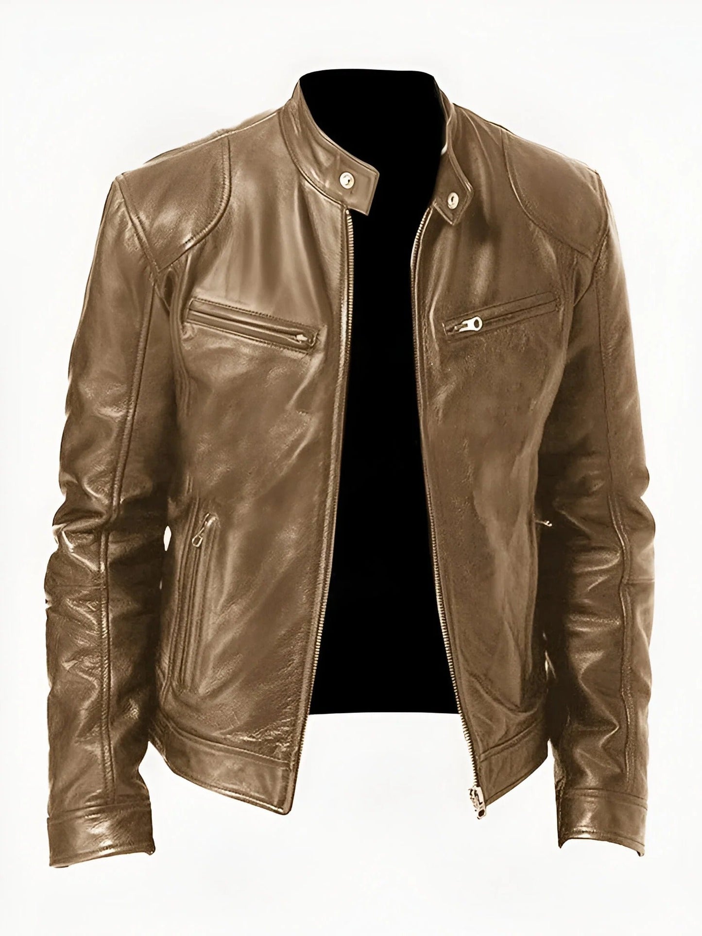 Stephan – Black Leather Jacket for Men - Stylish & Durable | Casual Wear