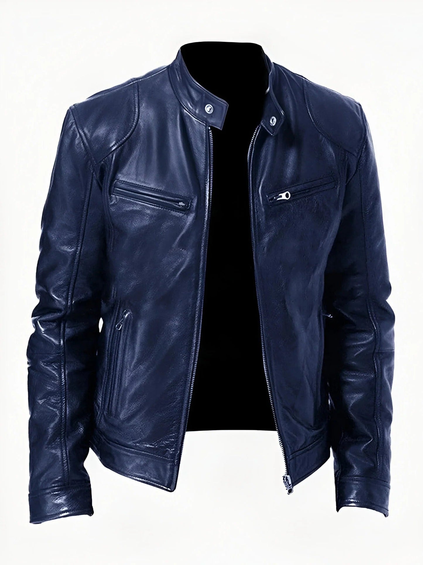 Stephan – Black Leather Jacket for Men - Stylish & Durable | Casual Wear