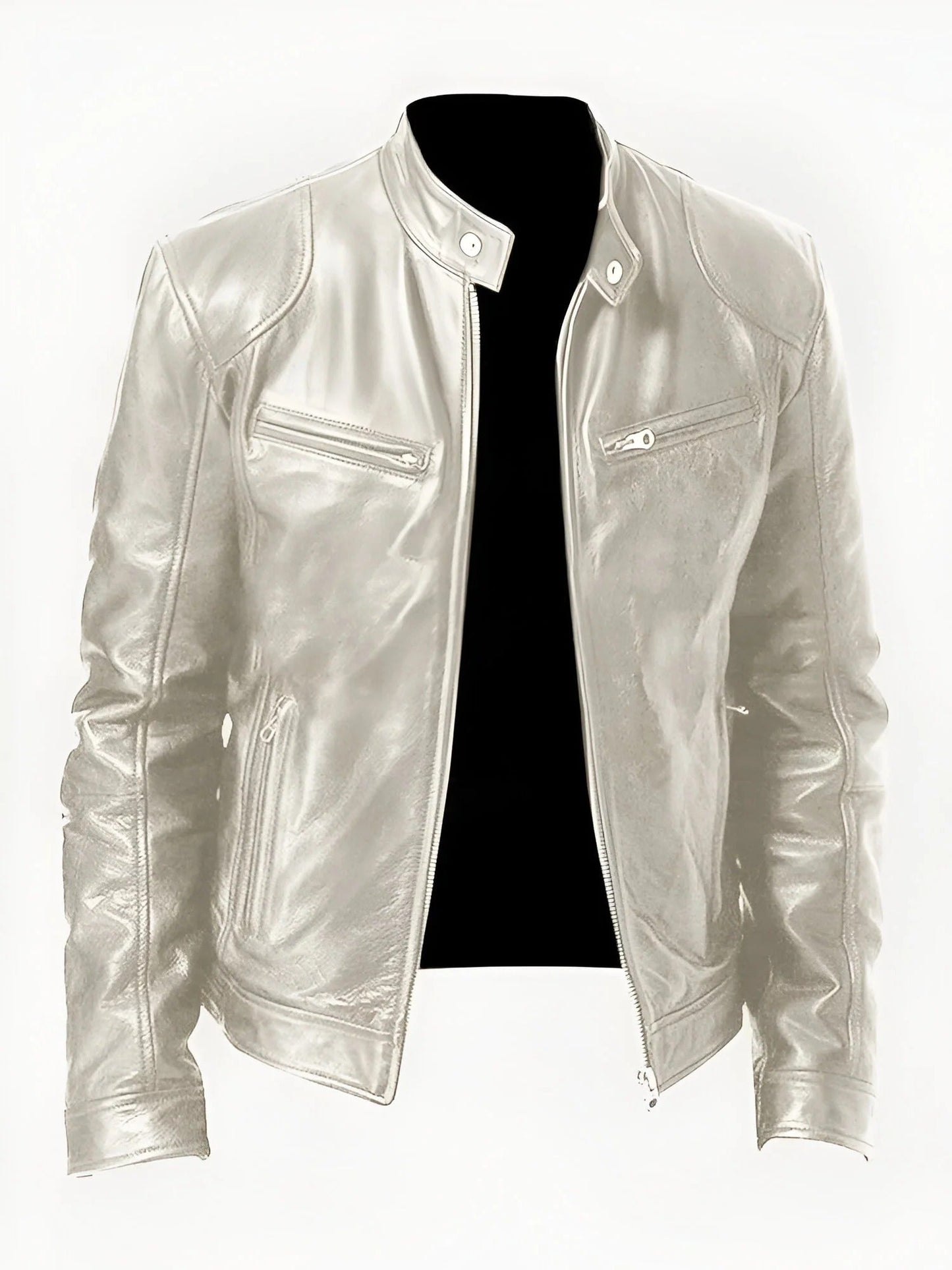 Stephan – Black Leather Jacket for Men - Stylish & Durable | Casual Wear