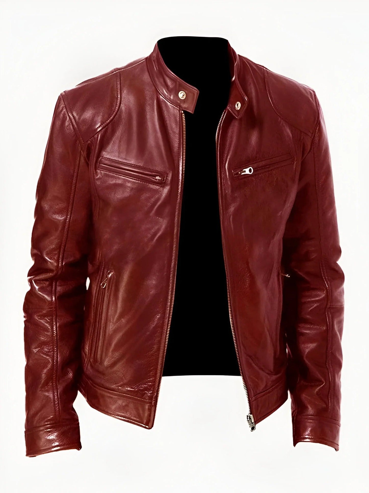 Stephan – Black Leather Jacket for Men - Stylish & Durable | Casual Wear