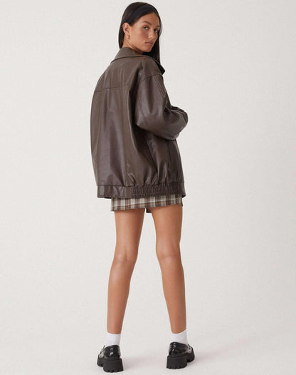 Camille – Women’s Oversized Leather Jacket