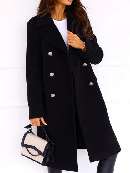 Women's Double Breasted Long Coat
