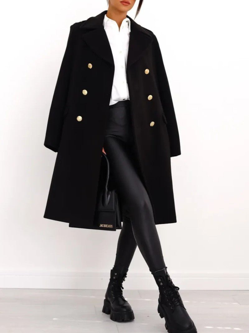 Women's Double Breasted Long Coat