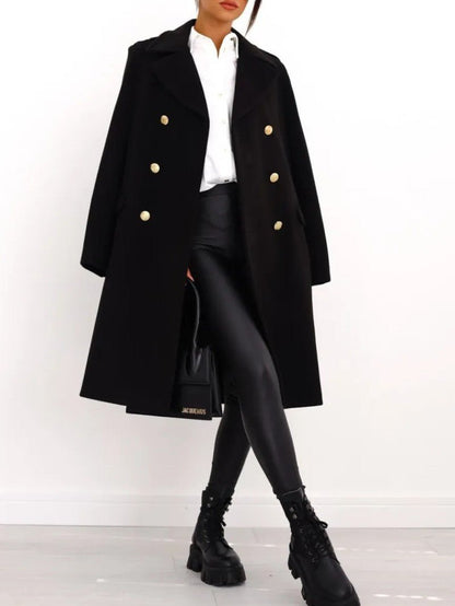 Women's Double Breasted Long Coat