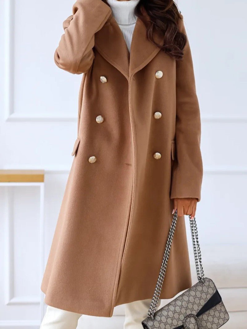 Women's Double Breasted Long Coat