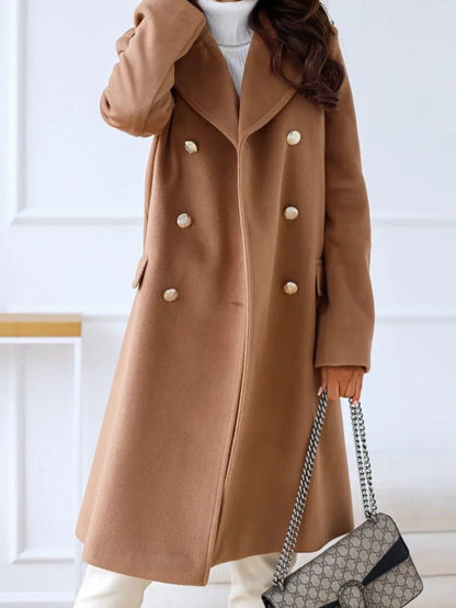 Women's Double Breasted Long Coat
