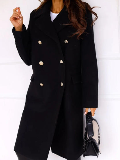 Women's Double Breasted Long Coat