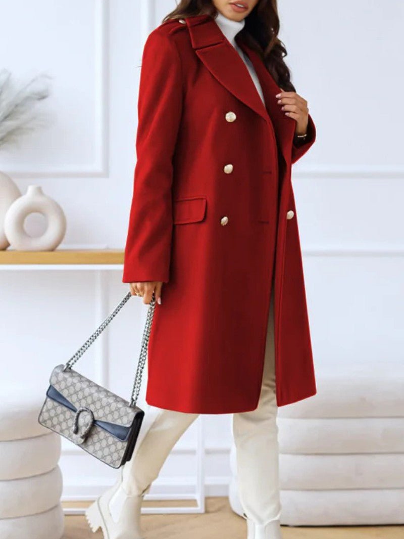 Women's Double Breasted Long Coat
