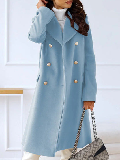 Women's Double Breasted Long Coat