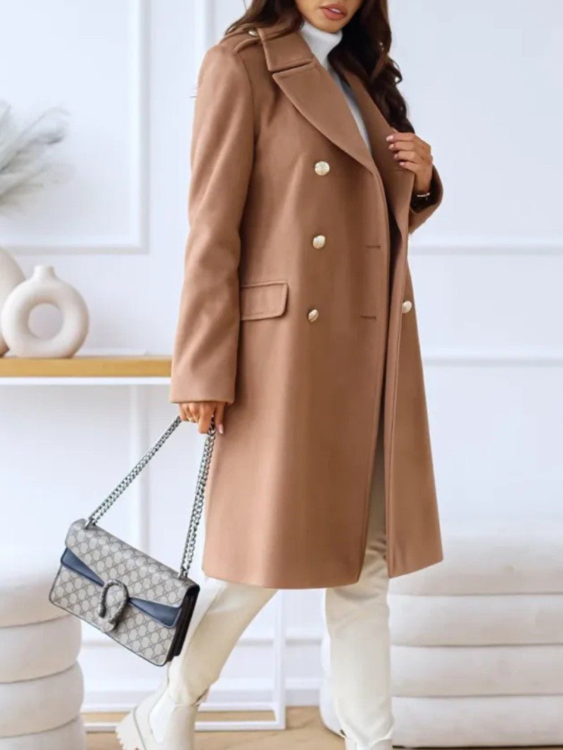 Women's Double Breasted Long Coat