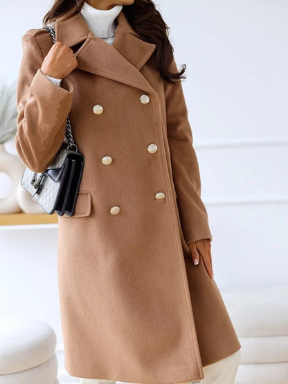 Women's Double Breasted Long Coat