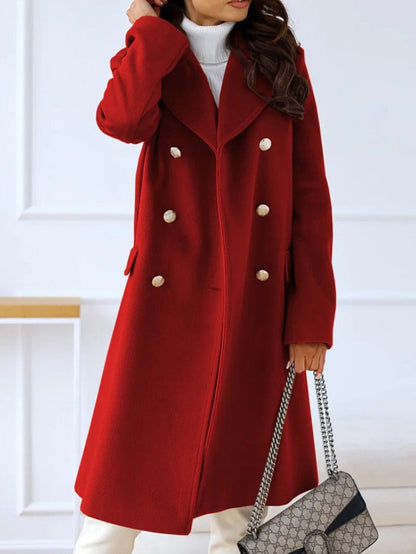 Women's Double Breasted Long Coat