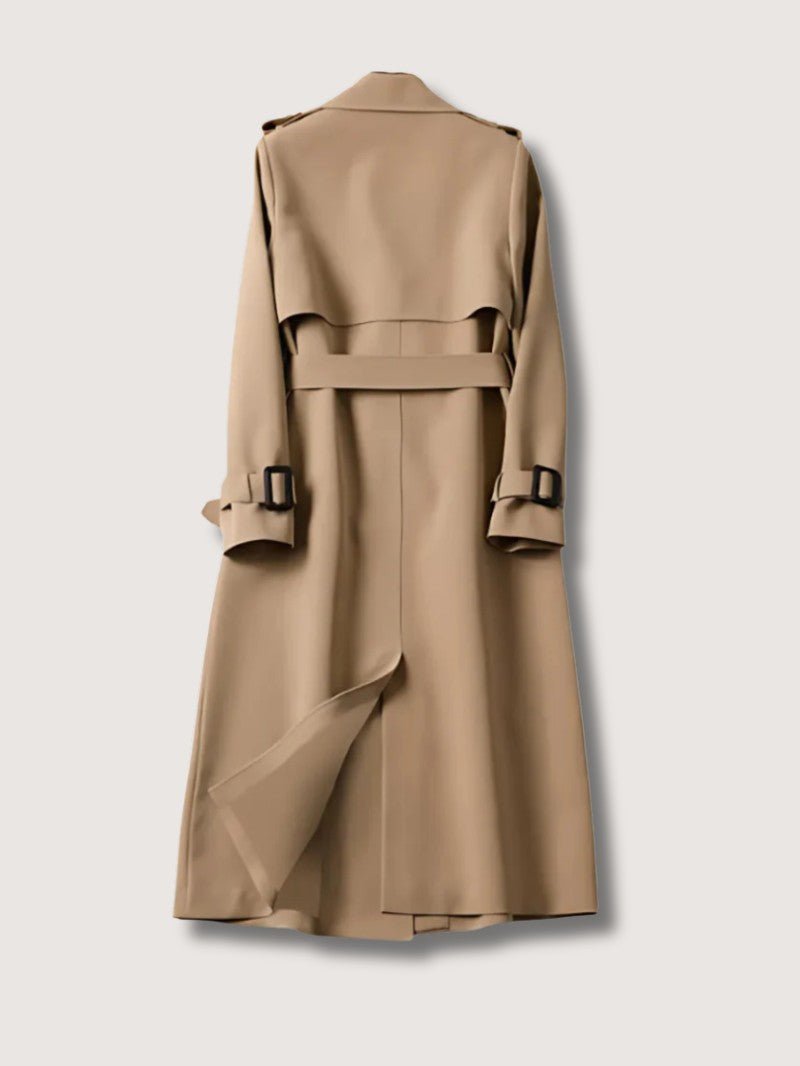 Women's Elegant Double Breasted Belted Trench Coat