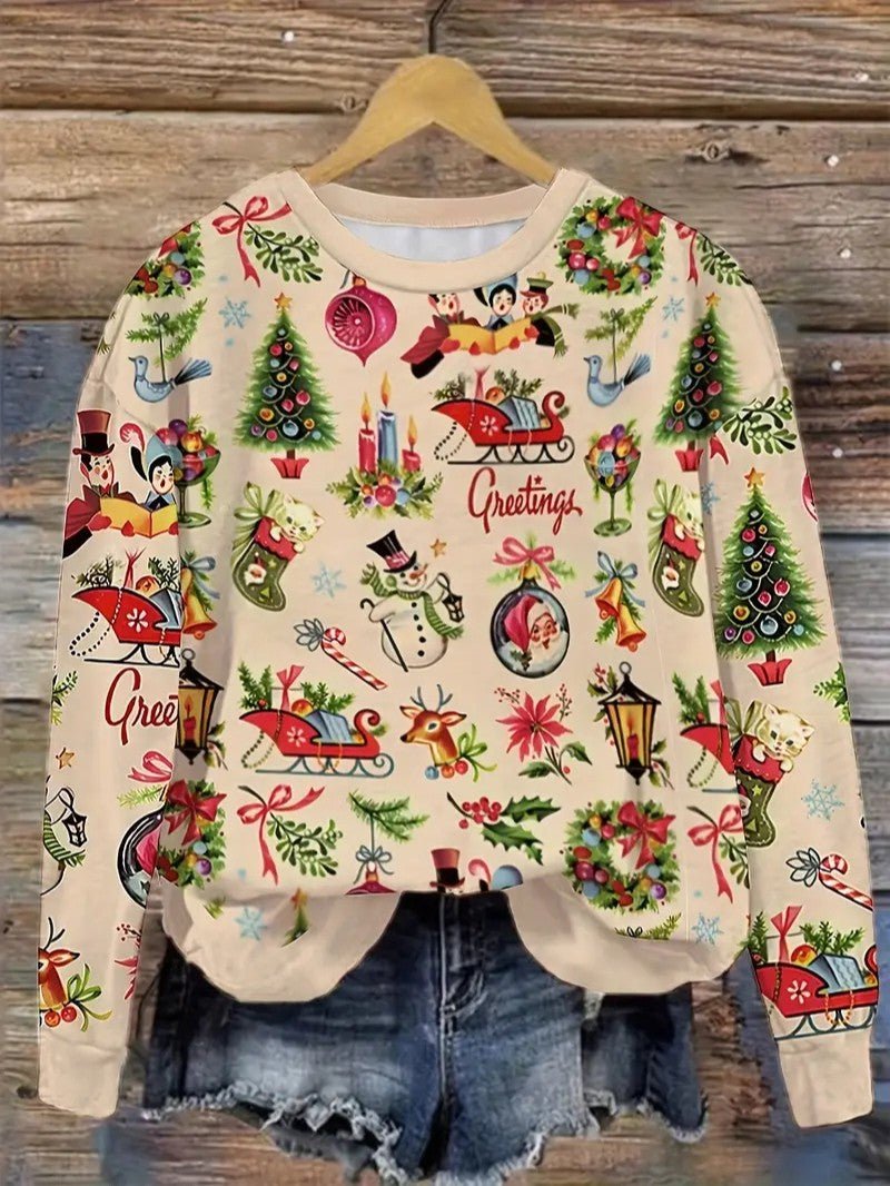 Women’s Festive Santa Sleigh Christmas Sweater