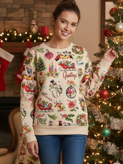 Women’s Festive Santa Sleigh Christmas Sweater