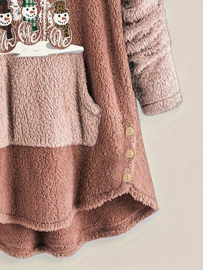 Women’s Fleece Snowman Hooded Sweatshirt