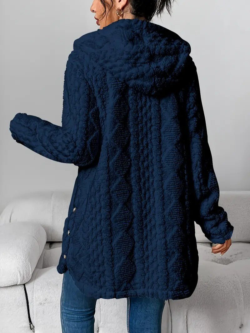 Women's Hooded Plush Cardigan Coat