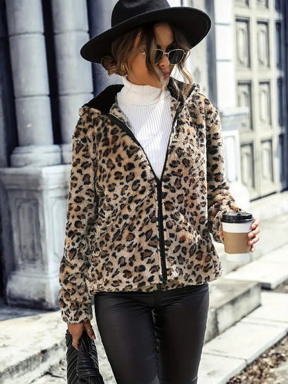 Women's Hooded Teddy Zip Jacket