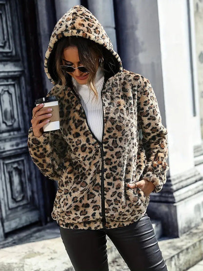 Women's Hooded Teddy Zip Jacket