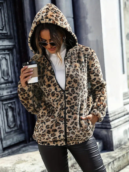 Women's Hooded Teddy Zip Jacket