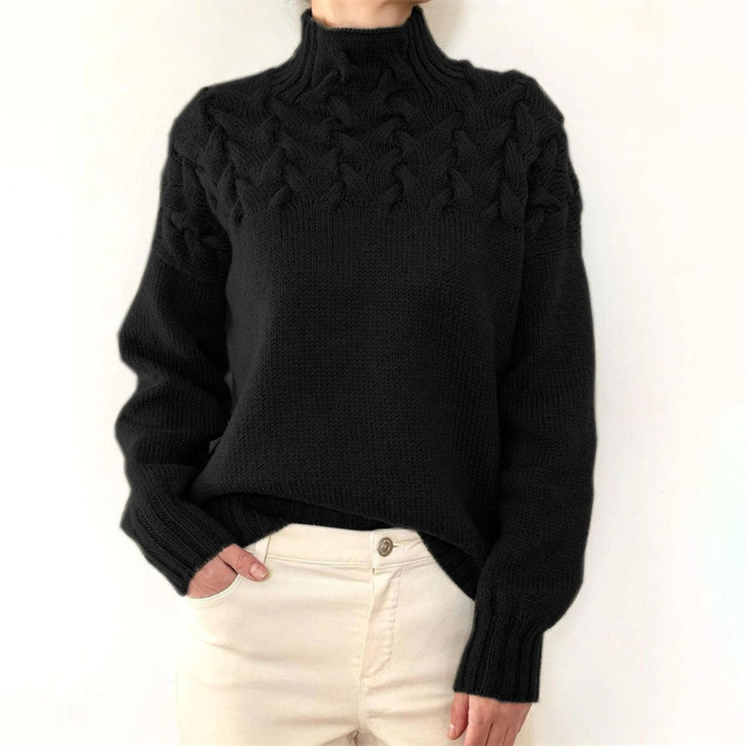 Women's Knitted Turtleneck Sweater - Isabelle