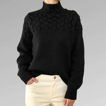 Women's Knitted Turtleneck Sweater - Isabelle