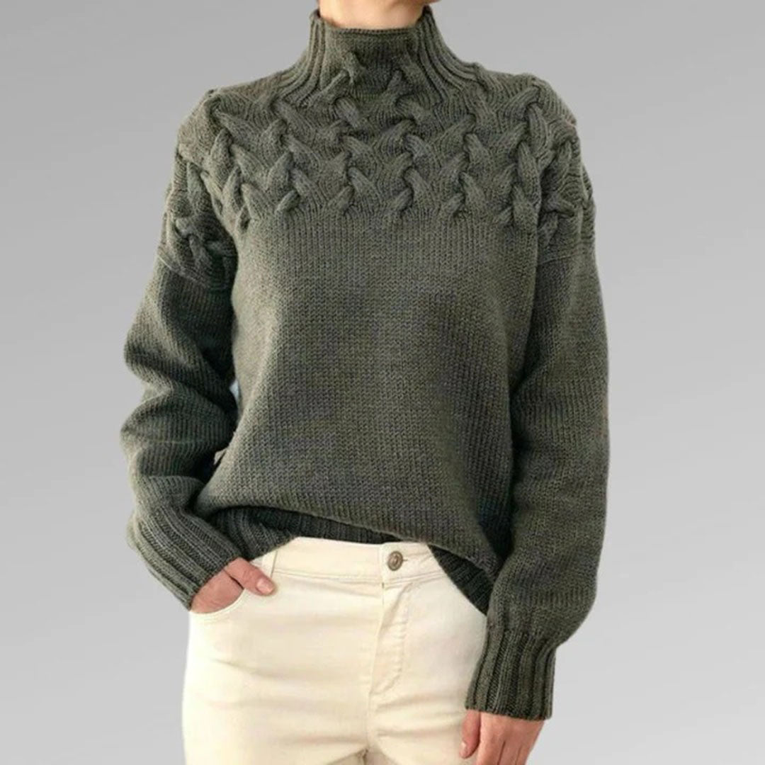Women's Knitted Turtleneck Sweater - Isabelle
