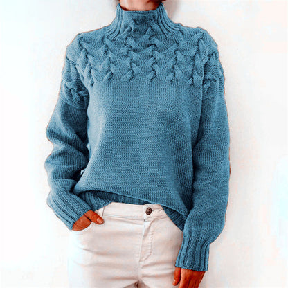 Women's Knitted Turtleneck Sweater - Isabelle