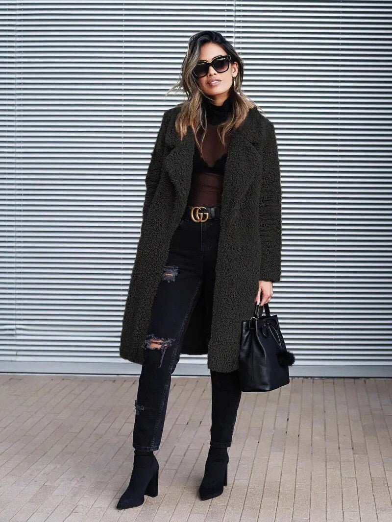Women’s Long Fleece Coat