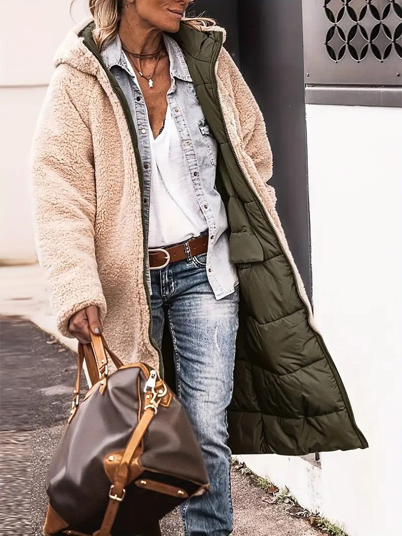 Women’s Long Fleece-Lined Coat