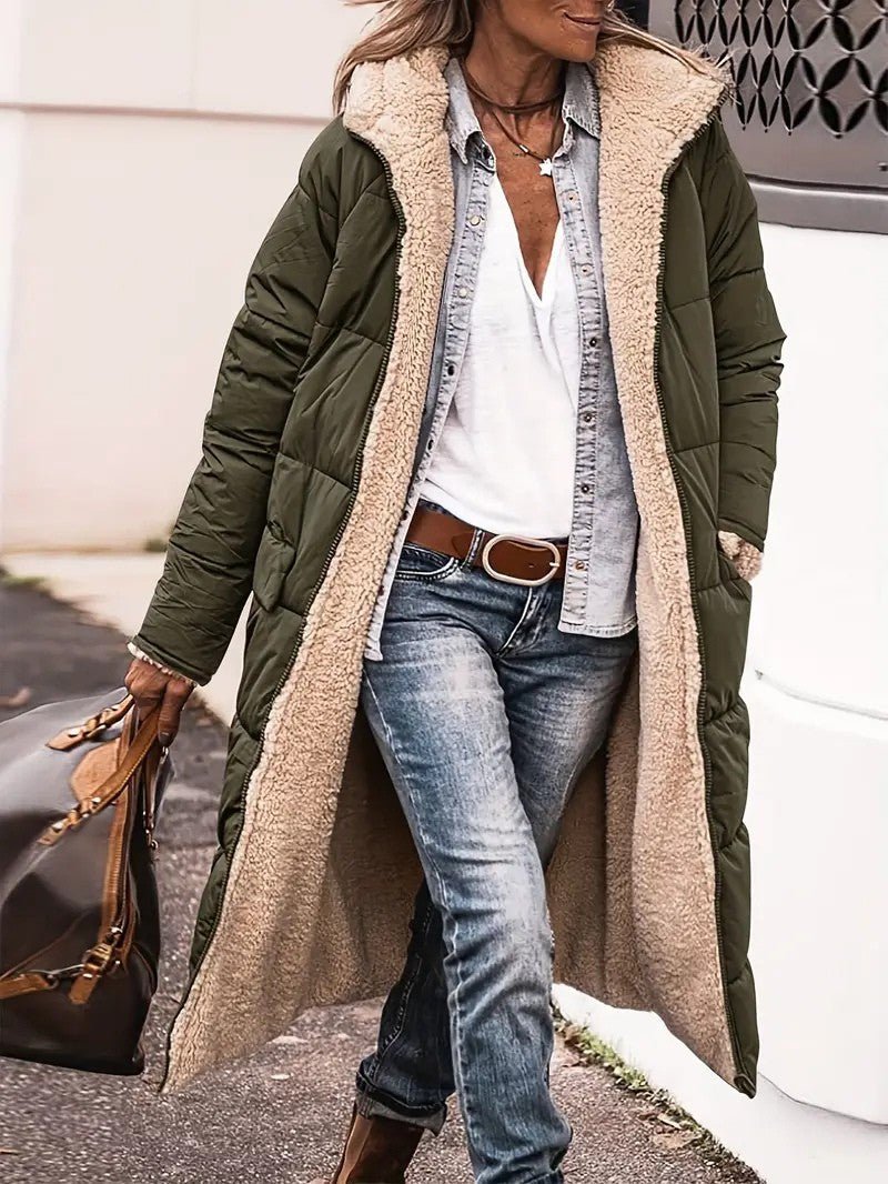 Women’s Long Fleece-Lined Coat