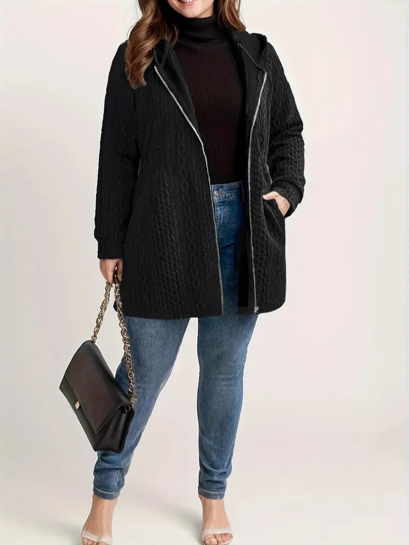 Women's Plus Size Casual Zip Coat