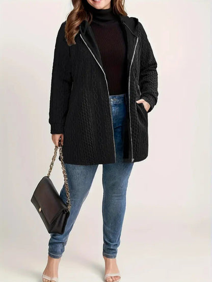 Women's Plus Size Casual Zip Coat
