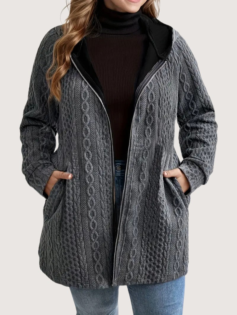 Women's Plus Size Casual Zip Coat