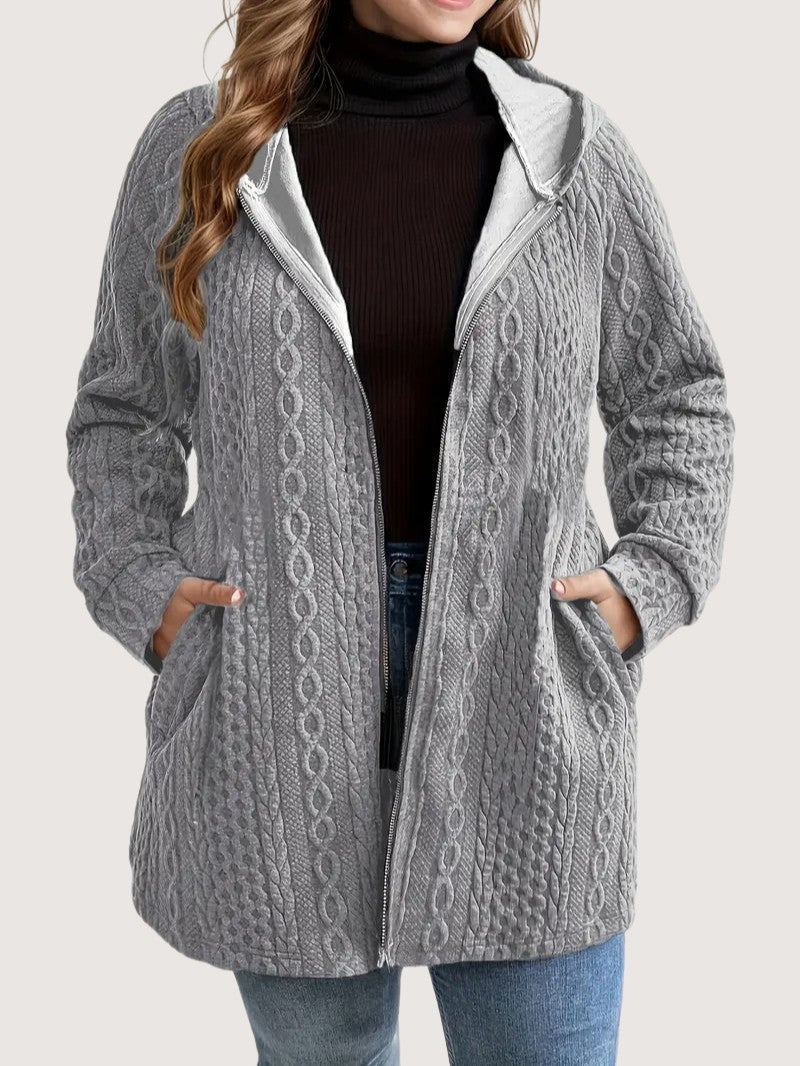 Women's Plus Size Casual Zip Coat