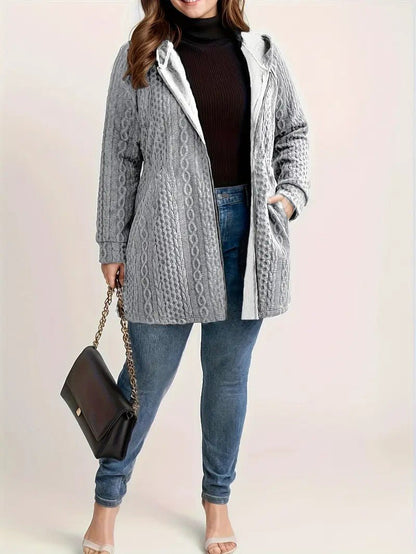 Women's Plus Size Casual Zip Coat