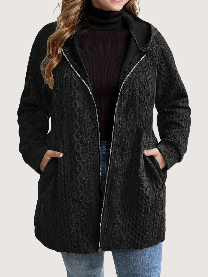 Women's Plus Size Casual Zip Coat