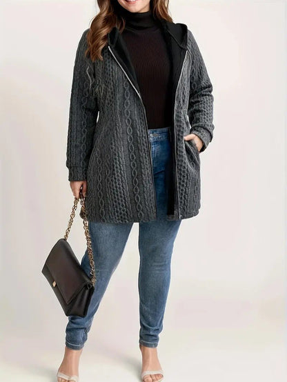 Women's Plus Size Casual Zip Coat