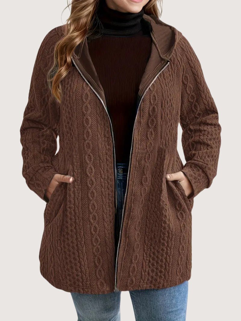Women's Plus Size Casual Zip Coat