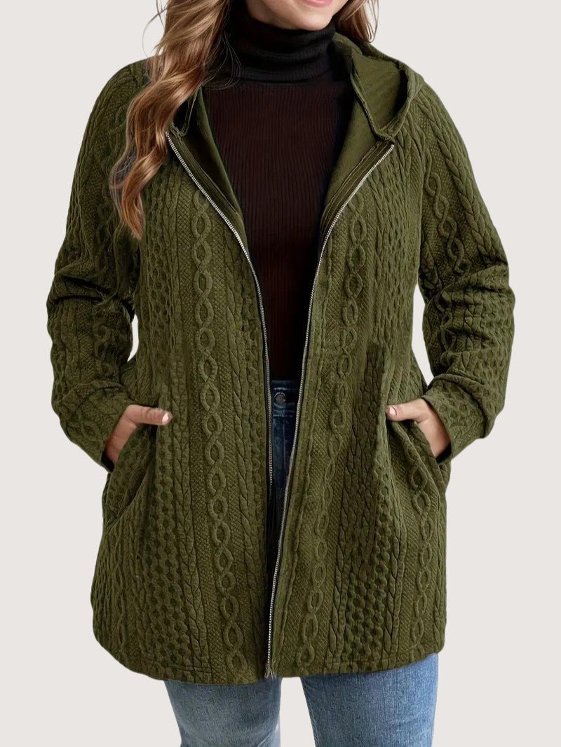 Women's Plus Size Casual Zip Coat
