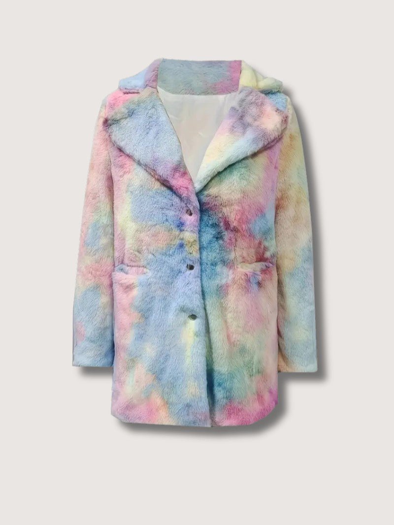 Women's Plush Button Winter Coat