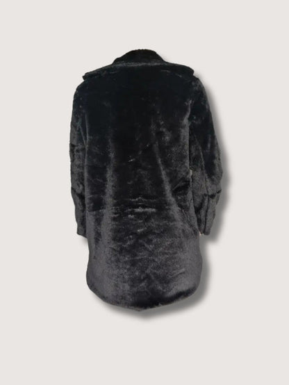 Women's Plush Button Winter Coat