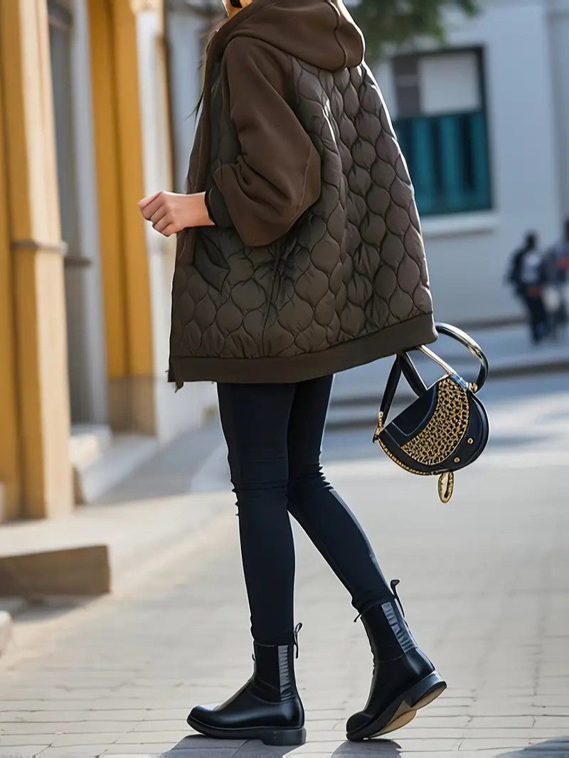 Women's Quilted Hooded Zip Jacket